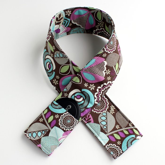 Dslr Camera Strap Cover - Padding And Lens Cap Pocket - Floral Brown ...